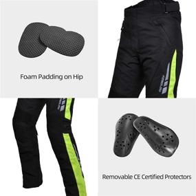 img 1 attached to Waterproof Thickened Motorcycle Riding Pants for Men - All-Weather Windproof & CE Armored, 2XL, Grey/Black