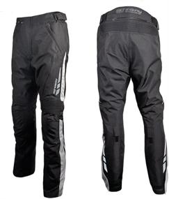 img 3 attached to Waterproof Thickened Motorcycle Riding Pants for Men - All-Weather Windproof & CE Armored, 2XL, Grey/Black