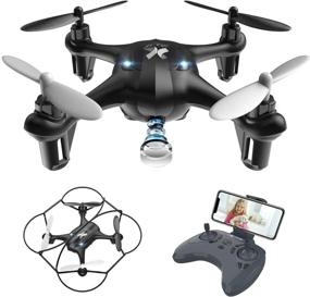 img 4 attached to Mini Drone for Kids Beginners: Remote Control Quadcopter Toys with FPV HD Camera and WiFi Transmission - Ideal Boys/Girls Gift