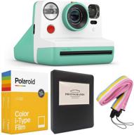 polaroid now i-type instant camera - mint polaroid color i-type film (16 sheets) black album neck strap - gift bundle logo