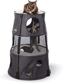 img 4 attached to 🐱 K&amp;H Pet Products Kitty Tower - Cat Tree and Cat Bed Combo