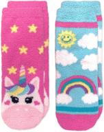 🧦 cute and cozy: jefferies socks' girls slipper socks for warm and stylish feet logo