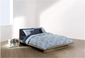 img 1 attached to Calvin Klein Shadow Twin Tulip Midnight Bud Bed Sheets Set