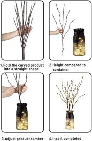 img 1 attached to 🌿 EAMBRITE 3PK 30" Brown Lighted Twig Branches Pathway Light, 60 LED Warm White Bulbs, Suitable for Outdoor and Indoor Use