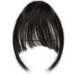 human extensions temples hairpiece fringe logo
