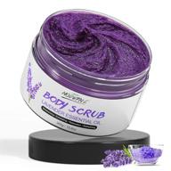 🌿 lavender body scrub: natural organic dead sea salt blend for anti aging, exfoliation, and deep moisturization logo