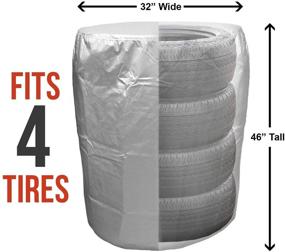 img 4 attached to 🔒 Durable Dustproof Tire Storage Cover-Bag - Protects 4 Tires up to 32" Diameter with Drawstring Closure -TCP Global