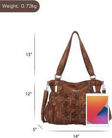 img 3 attached to Стильные и вместительные женские сумки-хобо Angel Barcelo: необходимая сумка и большая сумка через плечо в модных дизайнах