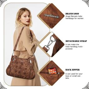 img 1 attached to Стильные и вместительные женские сумки-хобо Angel Barcelo: необходимая сумка и большая сумка через плечо в модных дизайнах