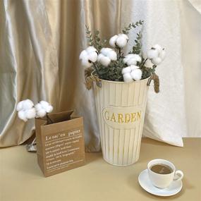 img 1 attached to 🌾 CEWOR 20pcs Cotton Stems, Artificial Cotton Floral Stems for Vase Home Decor, Faux Farmhouse Cotton Flowers, Dried Cotton Picks Stalks Plants