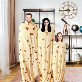 img 4 attached to 🌯 Cozy Flannel Burrito Tortilla Blanket - Double Sided 47 inches: Perfect for Adults and Kids, 280 GSM Novelty Giant Food Throw Blanket for Bed, Couch, Travel, Picnic and Beach