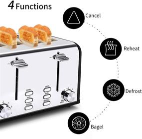 img 1 attached to Keenstone Stainless Toasters Settings Removable Kitchen & Dining