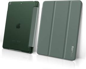 img 2 attached to 📱 INFILAND iPad 9th Generation 2021 Case with Pencil Holder - Dark Green, Compatible with iPad 8th/7th Generation and iPad 10.2 2019/2020/2021