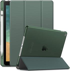 img 4 attached to 📱 INFILAND iPad 9th Generation 2021 Case with Pencil Holder - Dark Green, Compatible with iPad 8th/7th Generation and iPad 10.2 2019/2020/2021