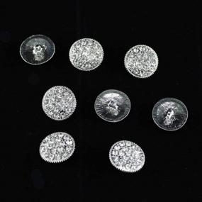 img 2 attached to Jerler 10-Piece Silver Rhinestone Buttons | Crystal Embellishments for Sewing | Clothing Buttons (Button-5)