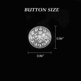 img 1 attached to Jerler 10-Piece Silver Rhinestone Buttons | Crystal Embellishments for Sewing | Clothing Buttons (Button-5)