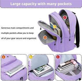 img 1 attached to Lanola Backpack Student Business Backpack Purple