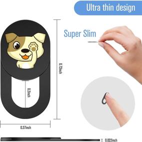 img 2 attached to 🐶 Thin Cute Dog Webcam Cover Slide [6 Pack] - Privacy Protector for MacBook, Laptop, PC, iMac, iPad, iPhone, Cell Phone, Echo Show - Keep Your Security Intact with this Webcam Cover Slide