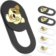 🐶 thin cute dog webcam cover slide [6 pack] - privacy protector for macbook, laptop, pc, imac, ipad, iphone, cell phone, echo show - keep your security intact with this webcam cover slide logo