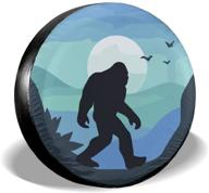 🏕️ cozipink bigfoot nature scenery camping weatherproof spare tire cover wheel protectors - universal fit for trailer rv suv truck camper travel trailers - sizes 14", 15", 16", 17 logo