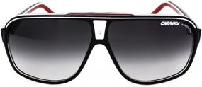 img 1 attached to 🕶️ Carrera Grand Prix 2 T4O: Black/White/Red Square Pilot Sunglass - Sleek Style and Ultimate Protection