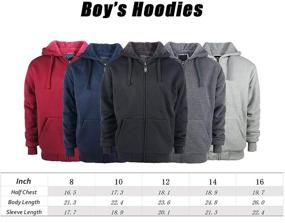 img 1 attached to Sherpa Lined Fleece Zip Up Sweatshirts Sweatshirt Boys' Clothing in Fashion Hoodies & Sweatshirts