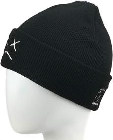 img 2 attached to Chensheng Daddy Letter Cap: Stylish and Cozy Knitted Winter Hat for Men and Women, Ideal for Hip-Hop Fashion - Black