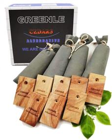 img 1 attached to 🌲 GREENLE Cedar Sachets Bags - Camphorwood Aroma Cedar Blocks for Drawers, Closets, and Clothes Storage - Eco-friendly Alternative