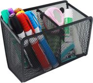 🖊️ snow cooler magnetic pencil holder - maximize your organization with 2 generous compartments - premium quality magnetic storage basket - strong magnets for ultimate stability - ideal mesh pen holder for whiteboard, locker accessories логотип