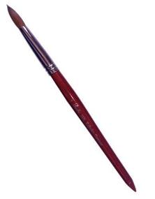 img 2 attached to 🔥 Superb Performance Guaranteed: Pro Red Wood Kolinsky Acrylic Nail Brush - Round Size 8