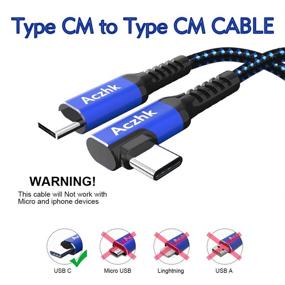 img 1 attached to 🔌 ВЫСОКОСКОРОСТНОЙ 10FT USB C к USB C кабель - 90 градусов тип C, PD быстрая зарядка - Google Pixel, Samsung Galaxy, MacBook, iPad Pro 2018 и многое другое