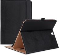 procase galaxy tab s3 9.7 case - premium folio cover with multiple viewing angles and card pocket -black logo