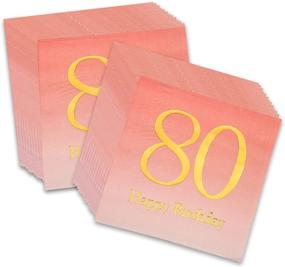 img 1 attached to 🎉 24 Set of Women's 80th Birthday Party Supplies: Decorations, Napkins, Cups, Plates, Straws