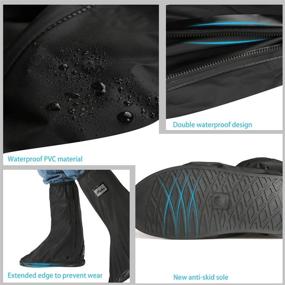 img 1 attached to 🌧️ Siravic Rain Shoe Covers: Waterproof & Reusable Boot Protection for Outdoor Sports & Travel