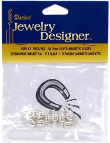 img 1 attached to Darice Magnetic Clasps 5MmX11Mm Pkg Silver