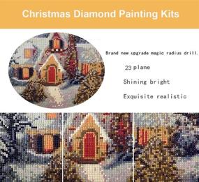 img 3 attached to 🎨 Full Drill 5D DIY Diamond Painting Kits by Number - Crystal Rhinestone Embroidery Pictures for Home Wall Decor - Gift, Christmas Snowman (15.7x11.8 inch)