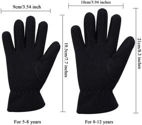 img 3 attached to 🧤 Warm Winter Fleece Gloves for Boys - Cooraby Boys' Accessories