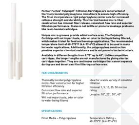 img 1 attached to 🔍 Pentek PD 5 934 Polypropylene Cartridge Microns: High-Performance Filtration Solution