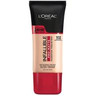 💄 l'oreal paris k1828700 infallible pro-matte liquid longwear foundation makeup, 102 shell beige - review, price, and benefits logo