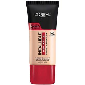 img 4 attached to 💄 L'Oreal Paris K1828700 Infallible Pro-Matte Liquid Longwear Foundation Makeup, 102 Shell Beige - Review, Price, and Benefits