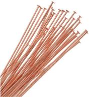 📌 beadaholique 725q-2.00 50-count head pins, 22-gauge, 2-inch length, copper finish logo