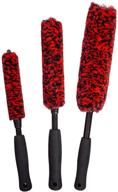 🧹 bzczh metal-free synthetic wool wheel brushes (3 pack): soft, dense fibers for safe and effective car rim cleaning logo