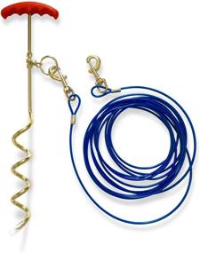 img 4 attached to 🐶 Prankish-Pet Dog Stake: The Ultimate Tether System for Active Small to Medium Pets in Yard, Camping, or Outdoors