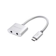 🎧 cable matters premium braided usb c audio adapter: enhance laptop and smartphone sound with 3.5mm headphone and microphone jack logo