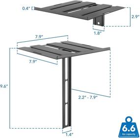 img 1 attached to 📺 Floating TV Shelf by MOUNT-IT! – 6.6 lbs Capacity – Dual Installation for Wall or TV – Single Shelf Mount for Television Components, DVD Players, Streaming Devices, Speakers, Cable Box – Black