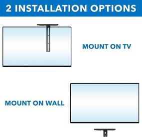 img 2 attached to 📺 Floating TV Shelf by MOUNT-IT! – 6.6 lbs Capacity – Dual Installation for Wall or TV – Single Shelf Mount for Television Components, DVD Players, Streaming Devices, Speakers, Cable Box – Black