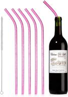 reusable wine bottle straws cleaning logo