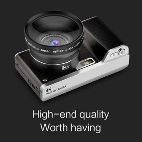 img 1 attached to 📸 CamKing 4K Vlogging Camera 24MP 1080P 9X Digital Zoom Wide Angle Camcorder with 4.0Inch LCD Touch Screen