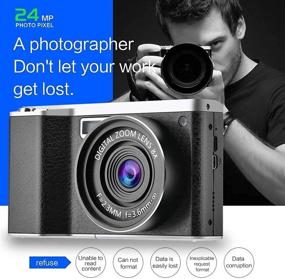 img 3 attached to 📸 CamKing 4K Vlogging Camera 24MP 1080P 9X Digital Zoom Wide Angle Camcorder with 4.0Inch LCD Touch Screen