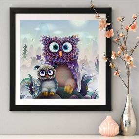 img 1 attached to EOBROMD Diamond Painting Kits: Full Drill Arts and Crafts for Beginners and Kids, Two Owls Design - 12x12inch